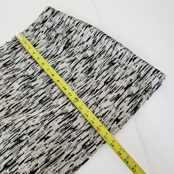 Judith & Charles Skirt Mini Metallic Sequined Luxury Silver 8 - Picture 8 of 8